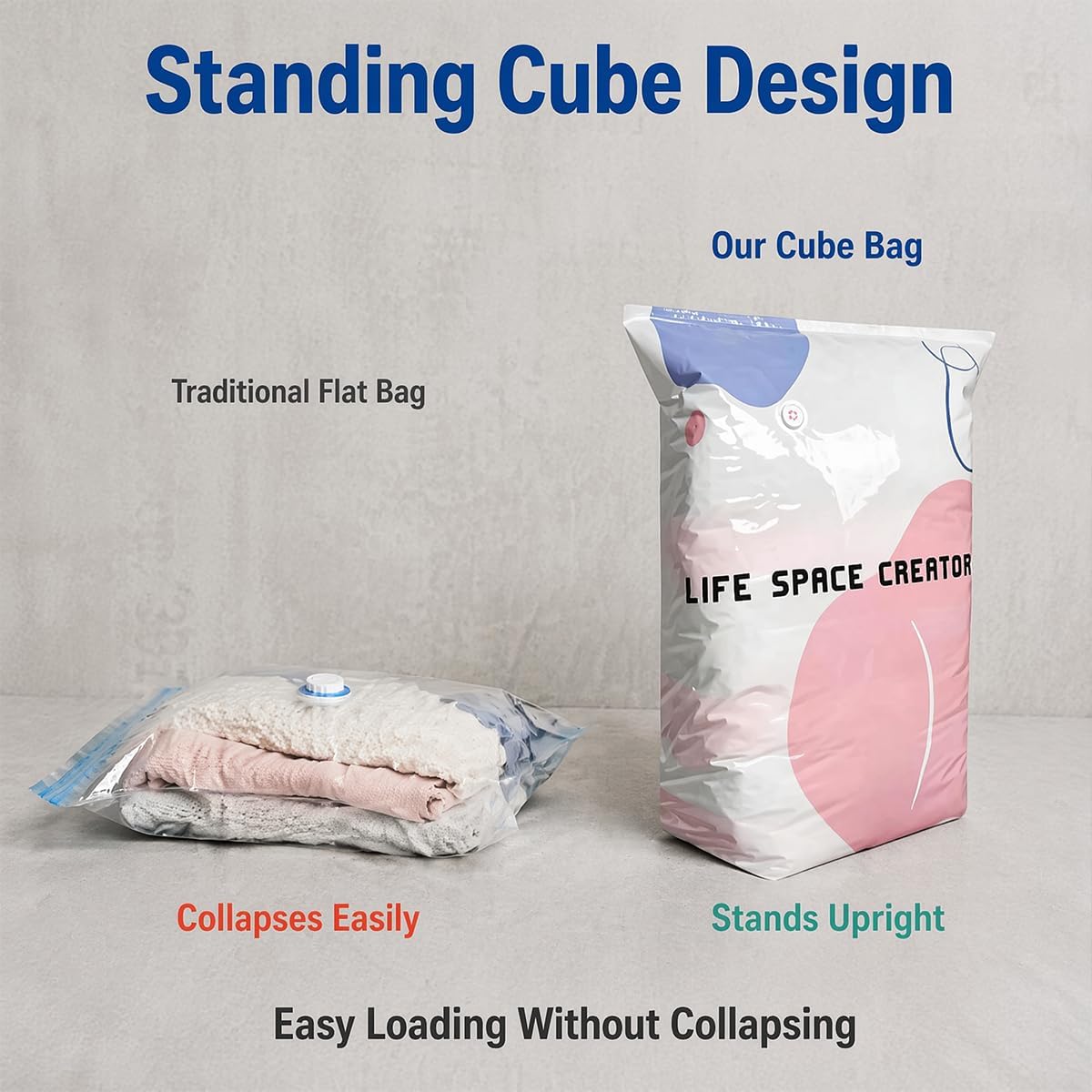 No Pump Vacuum Storage Bags 2 Pcs