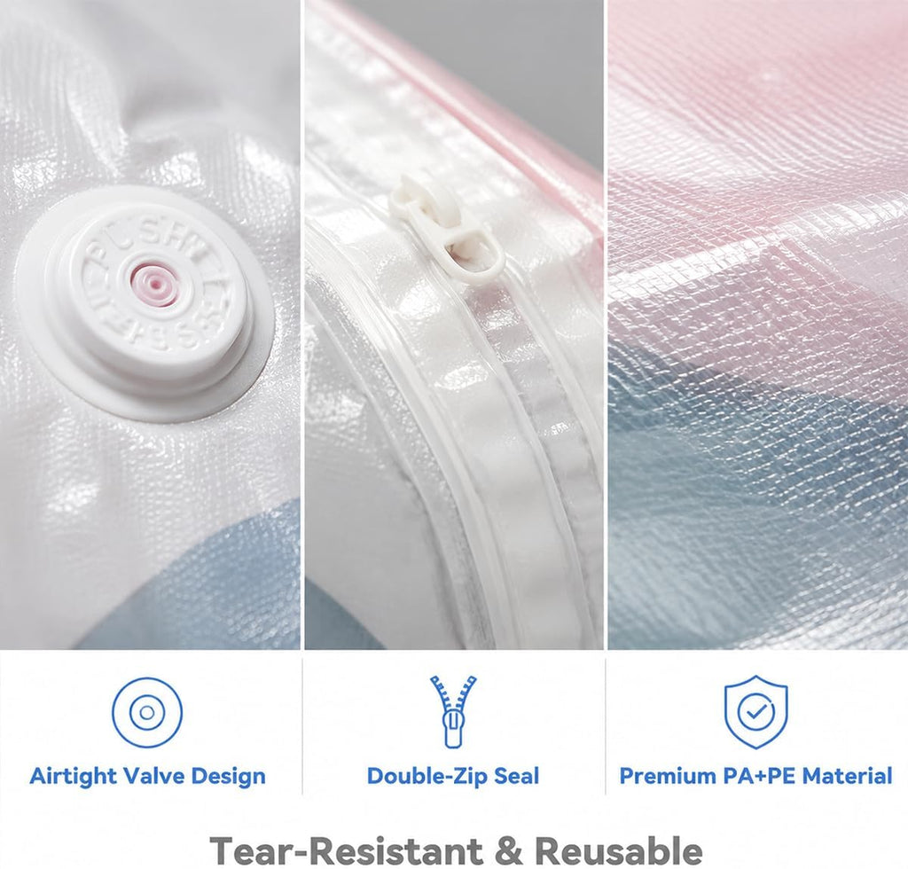 No Pump Vacuum Storage Bags 2 Pcs