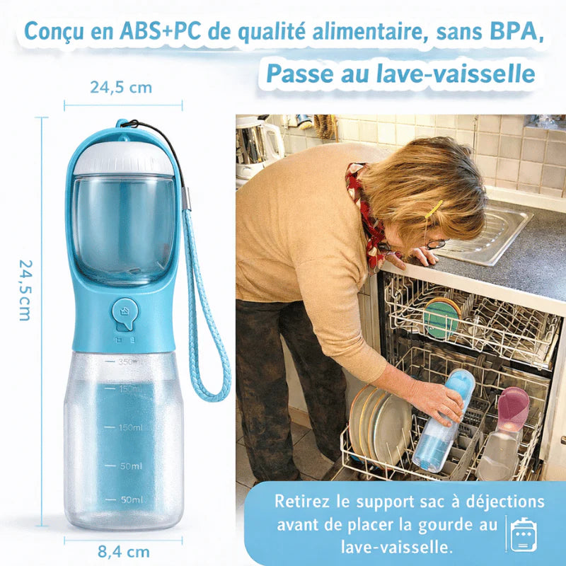 3-in-1 Portable Dog Water Bottle